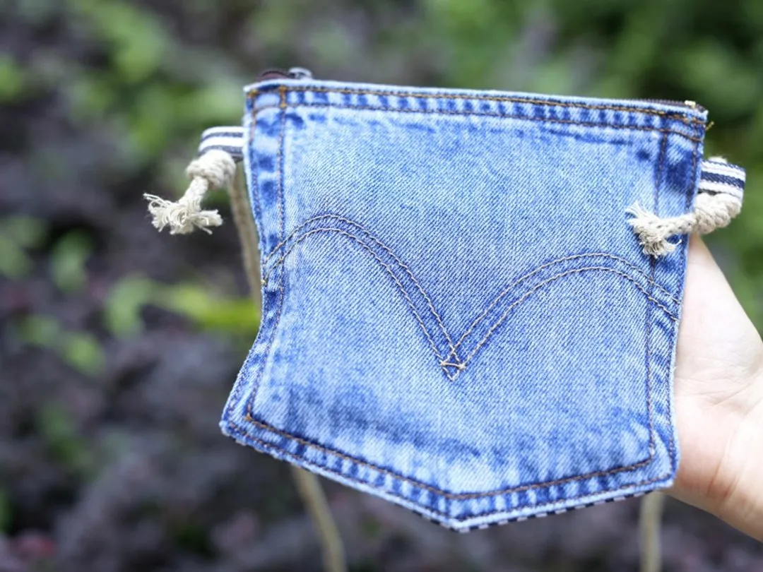 First Edition — Jeans Pocket Drawstring Bag