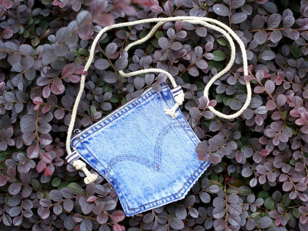 First Edition — Jeans Pocket Drawstring Bag