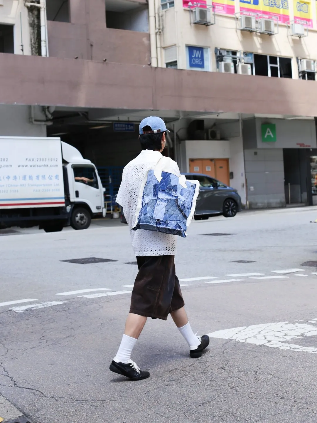 First Edition — Denim Patchwork Tote — Medium