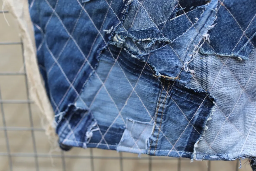 First Edition — Denim Patchwork Tote — Medium