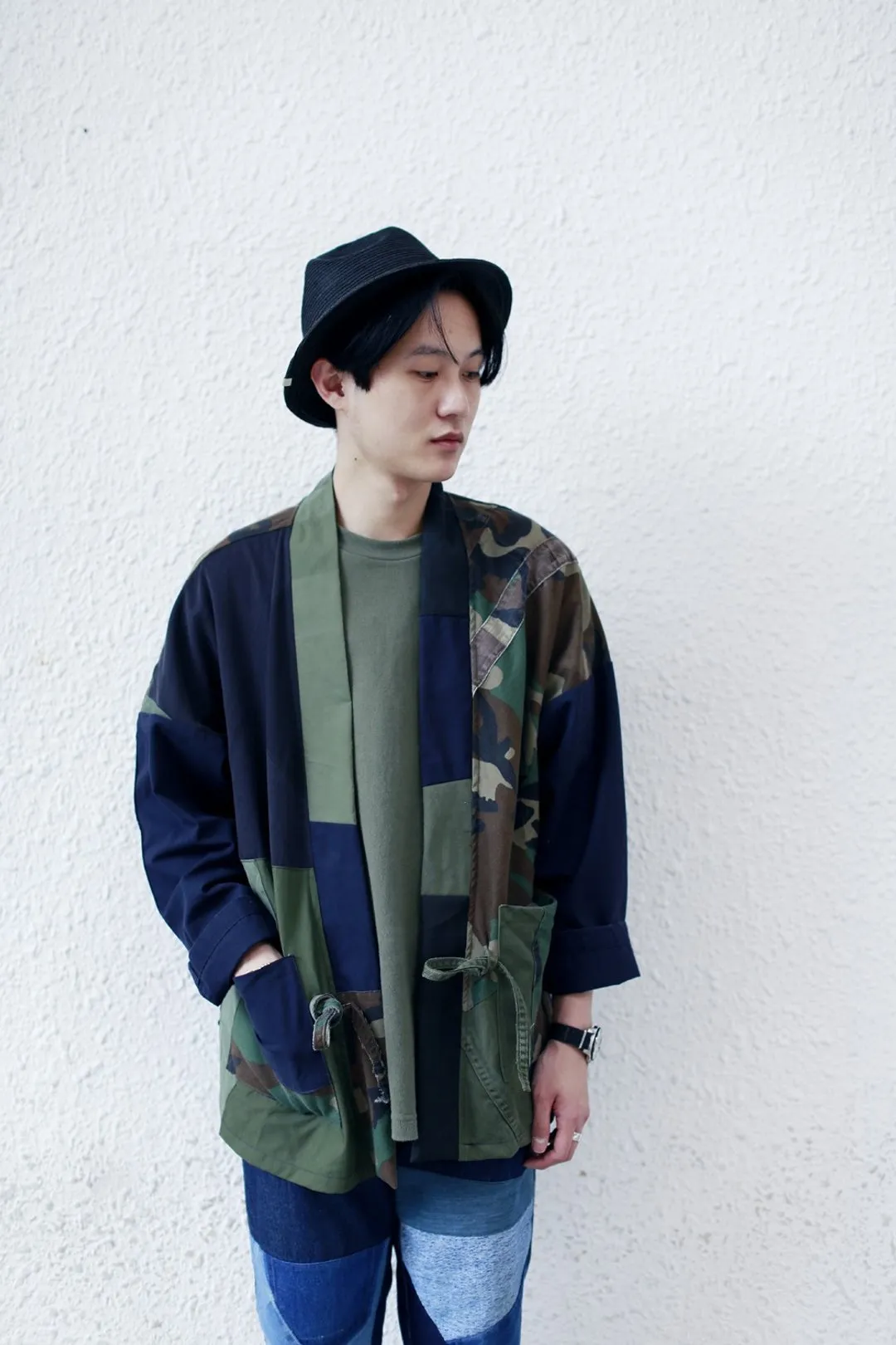 Classic Denim Patchwork Kimono