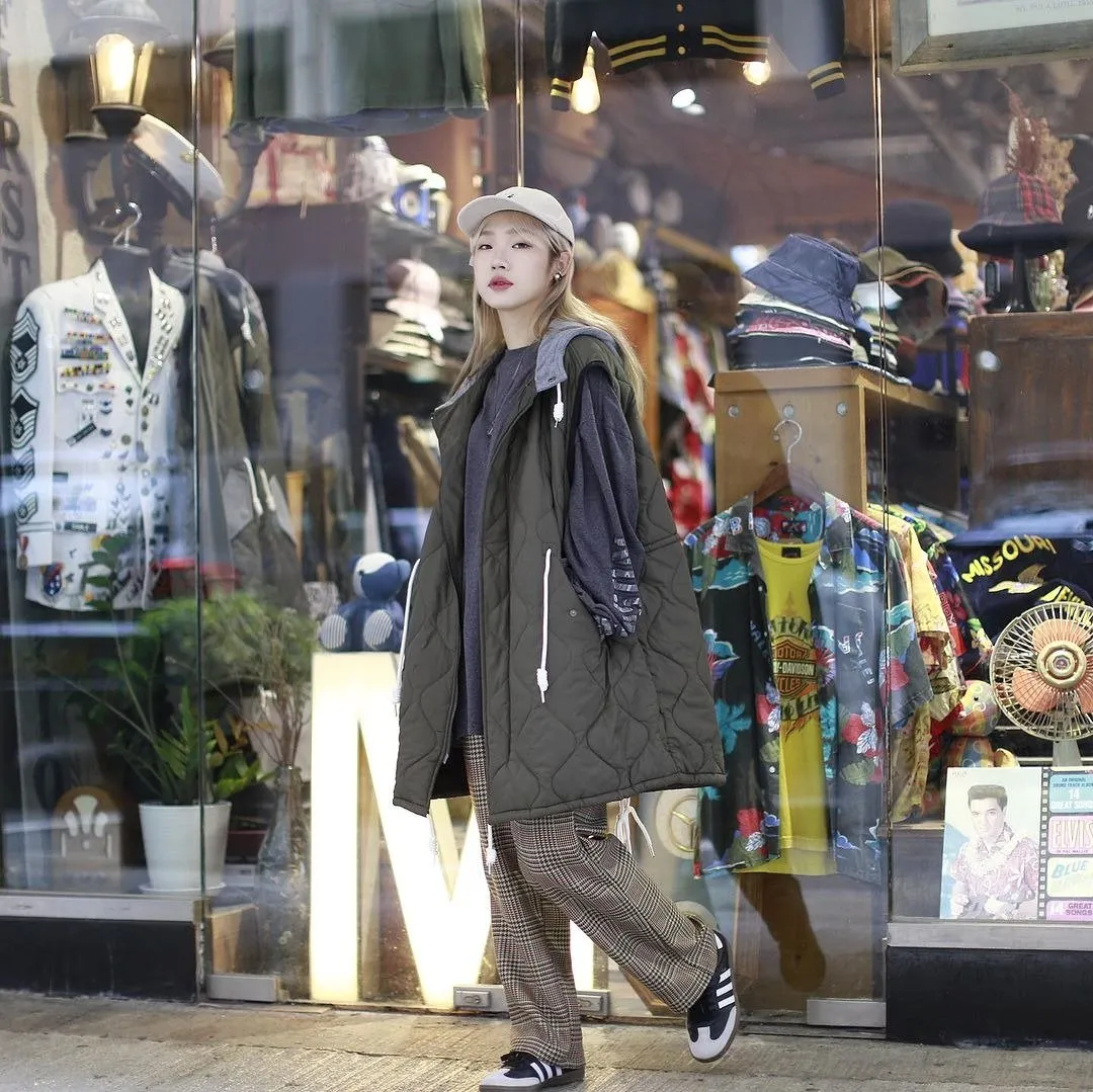 Midwest Supply — Oversized Army Quilted Vest