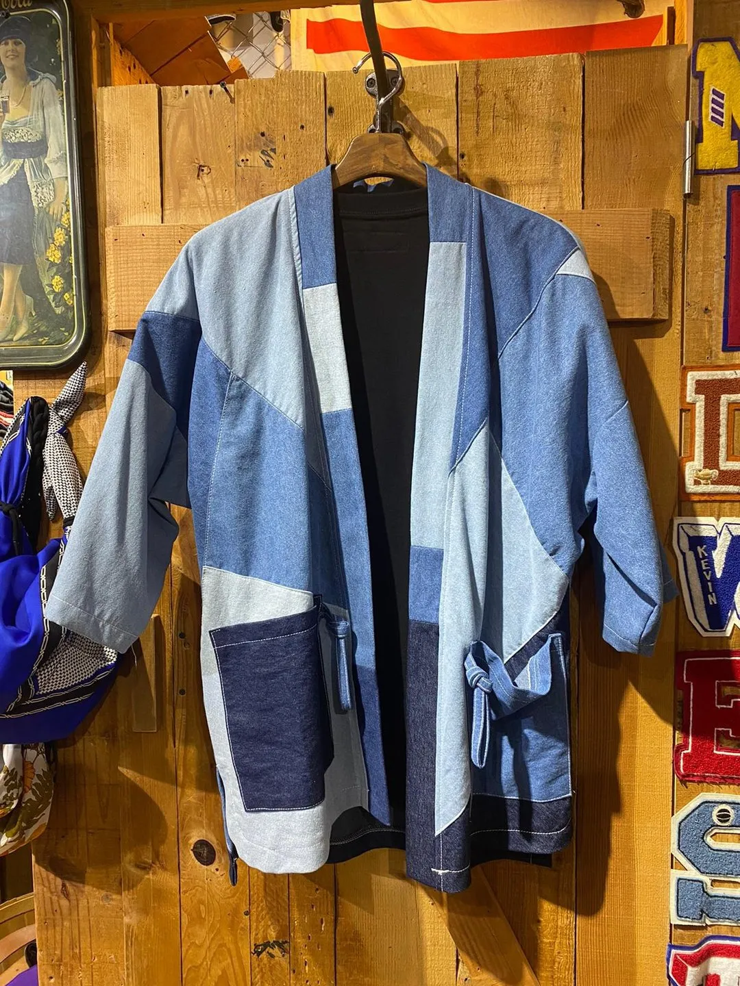 First Edition — Three-Quarter Sleeve Denim Kimono