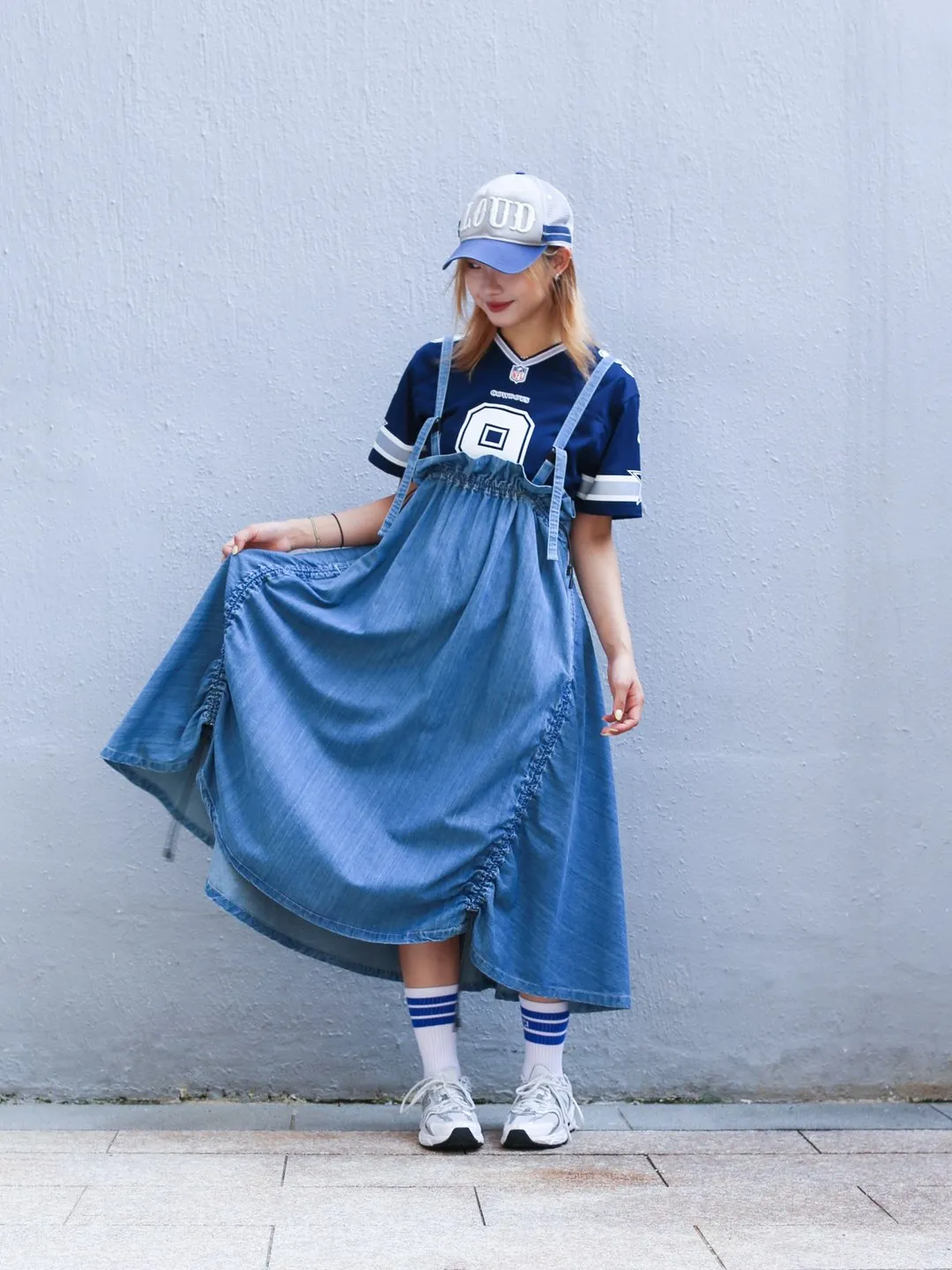 Denim Pinafore Skirt