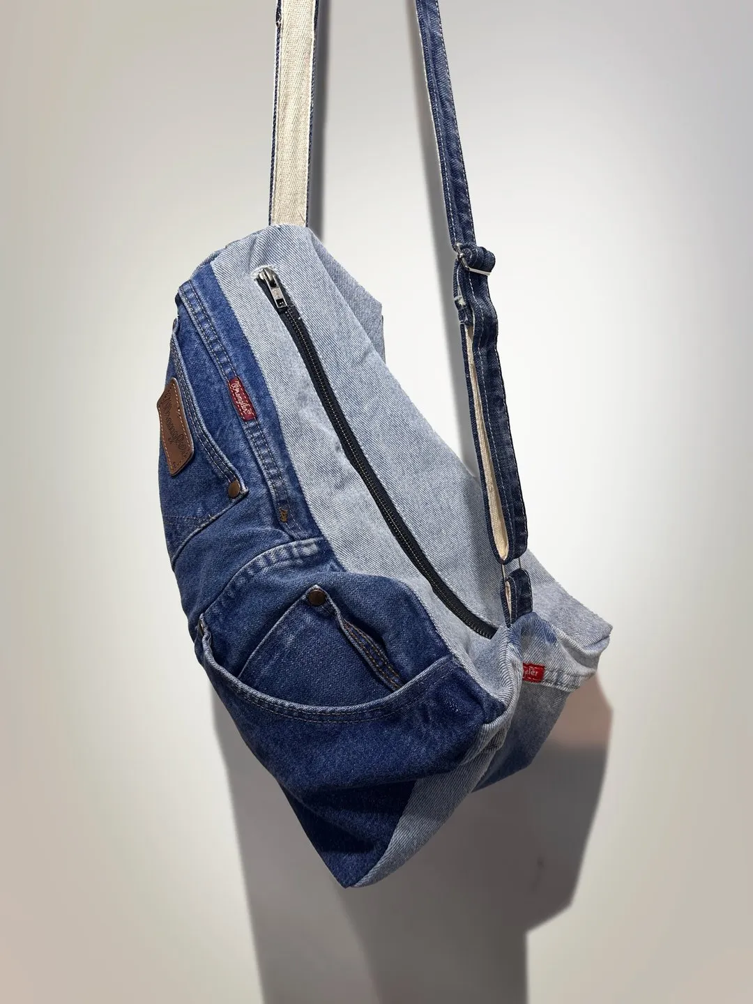 Denim Cuboid Crossbody