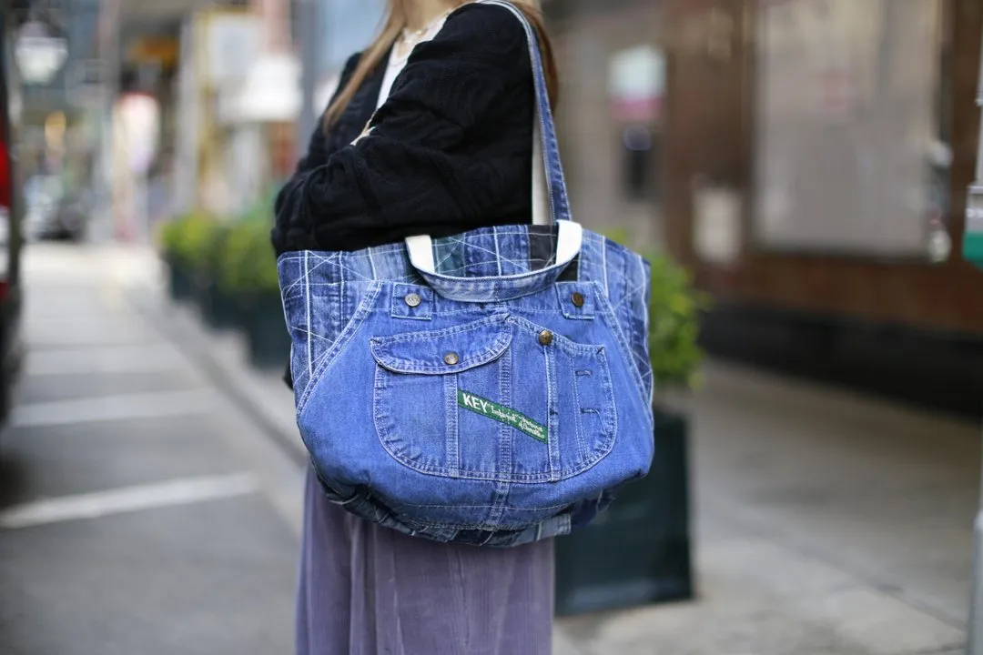 First Edition — Denim Bib Tote