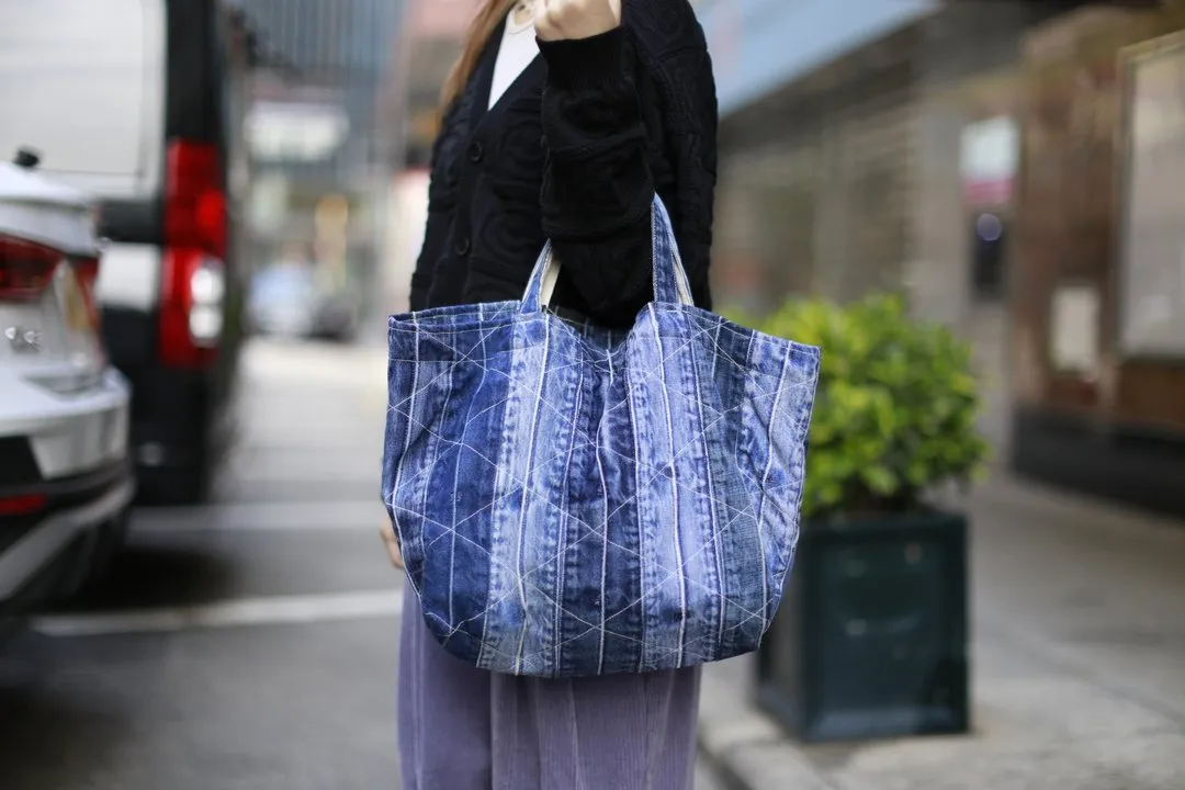 First Edition — Denim Bib Tote