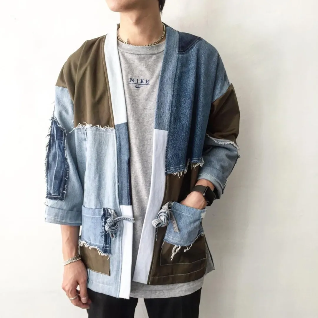 Denim & Army Cloth Kimono