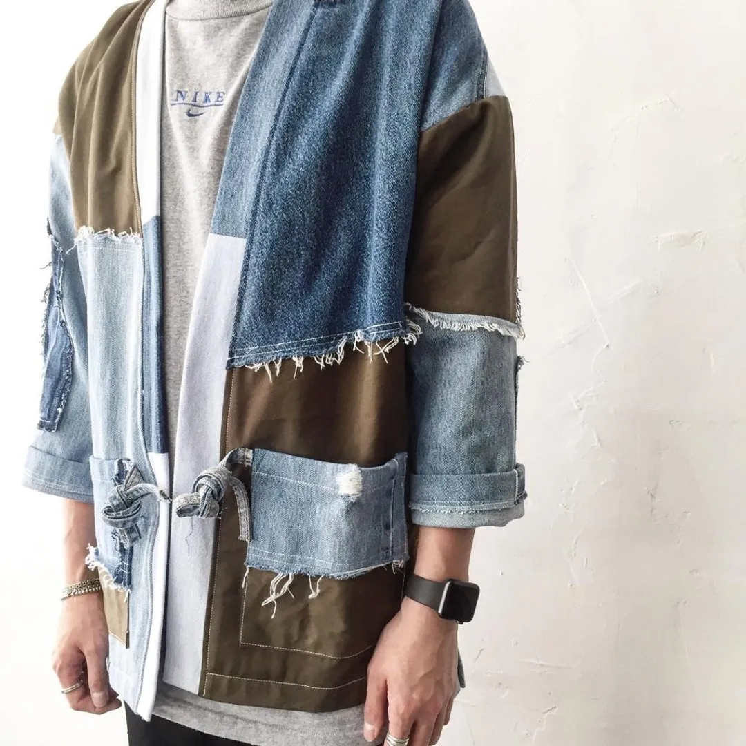 First Edition — Denim & Army Cloth Kimono
