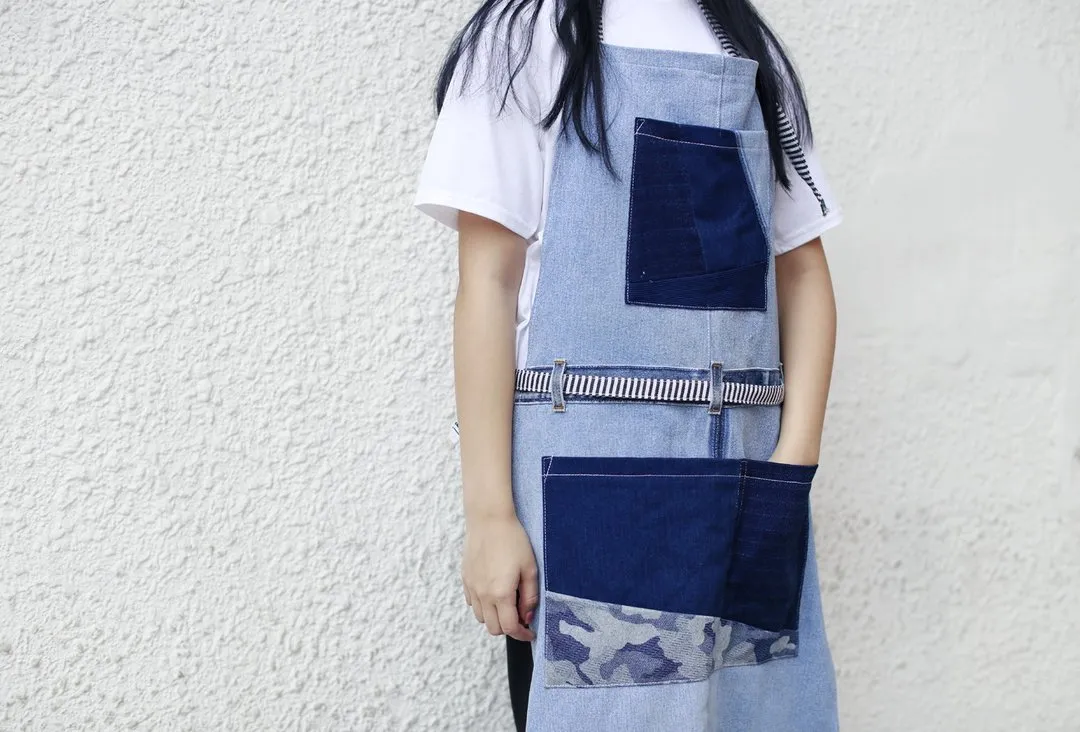 First Edition — Denim Patchwork Apron
