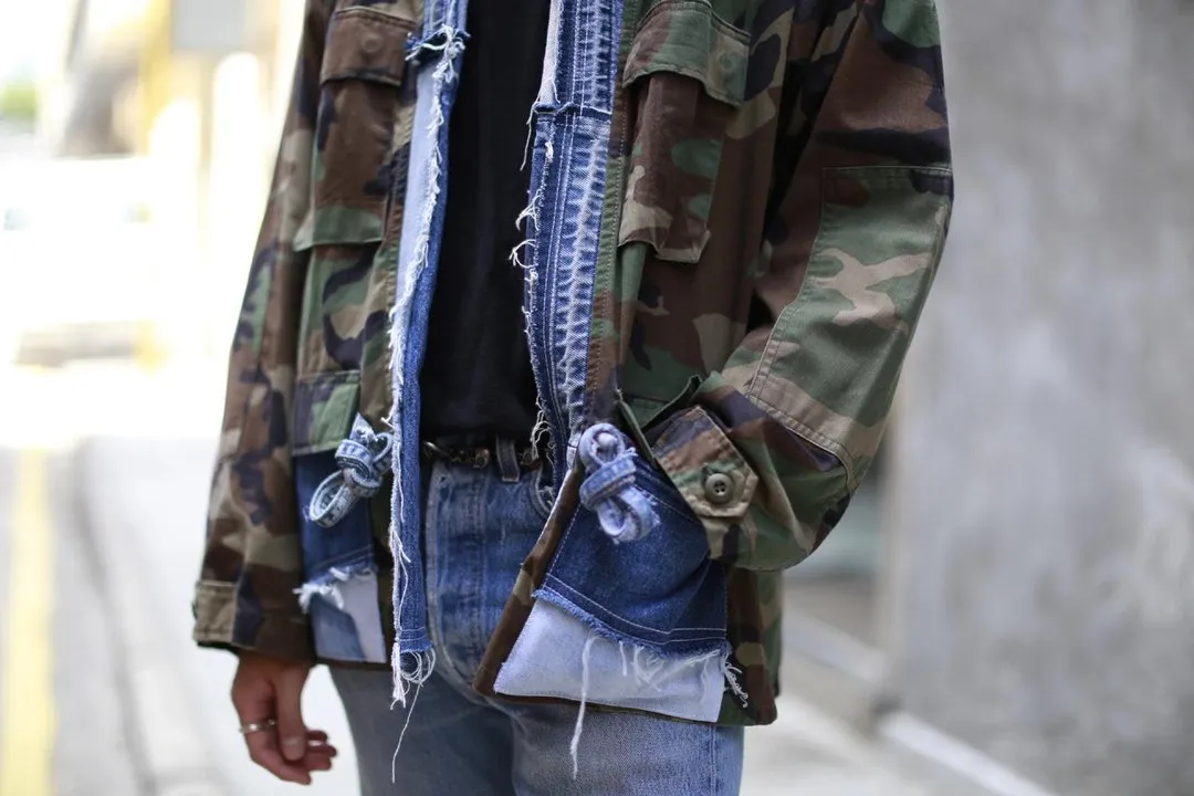 Camouflage Army Shirt Kimono