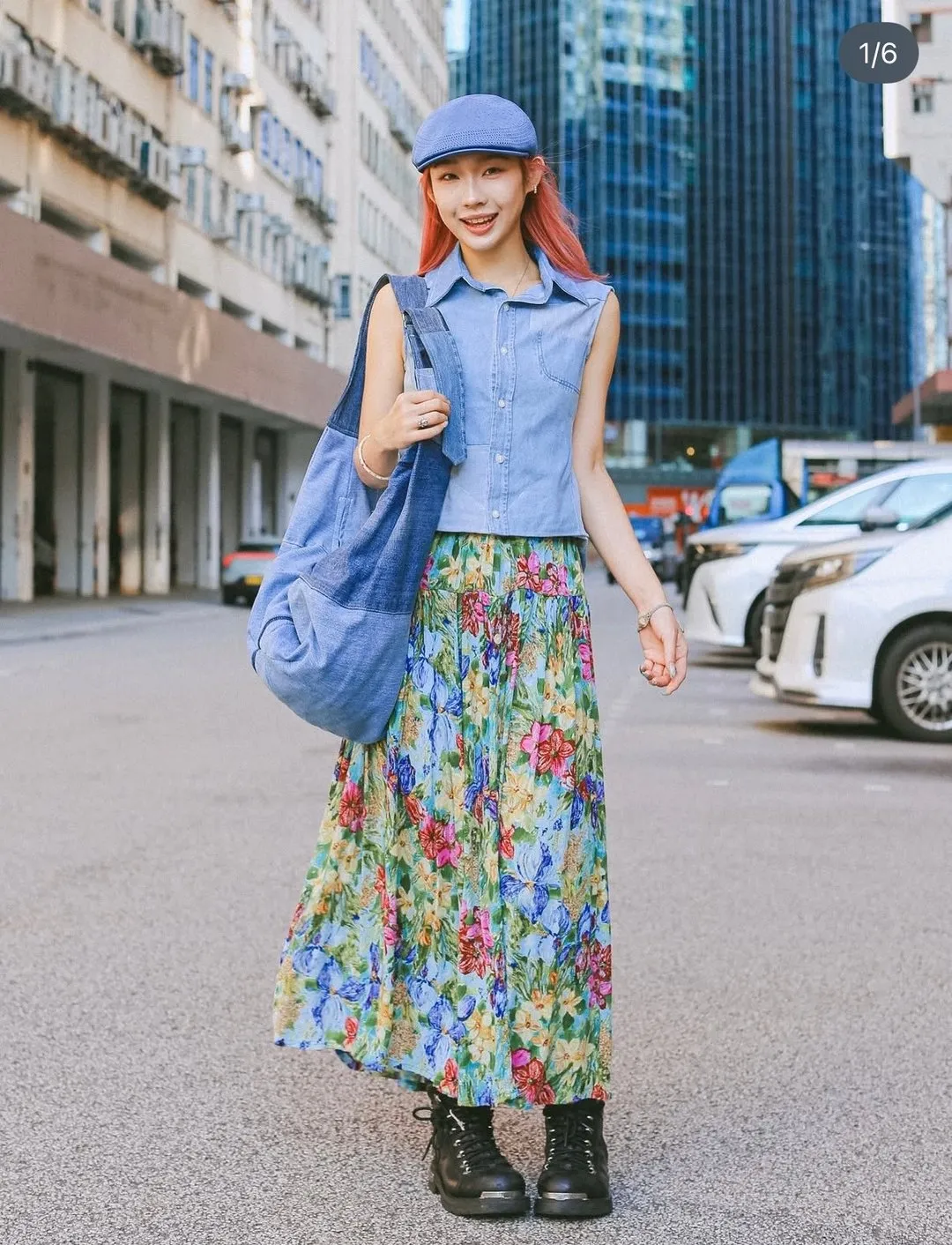 Patchwork Denim Shirt Vest