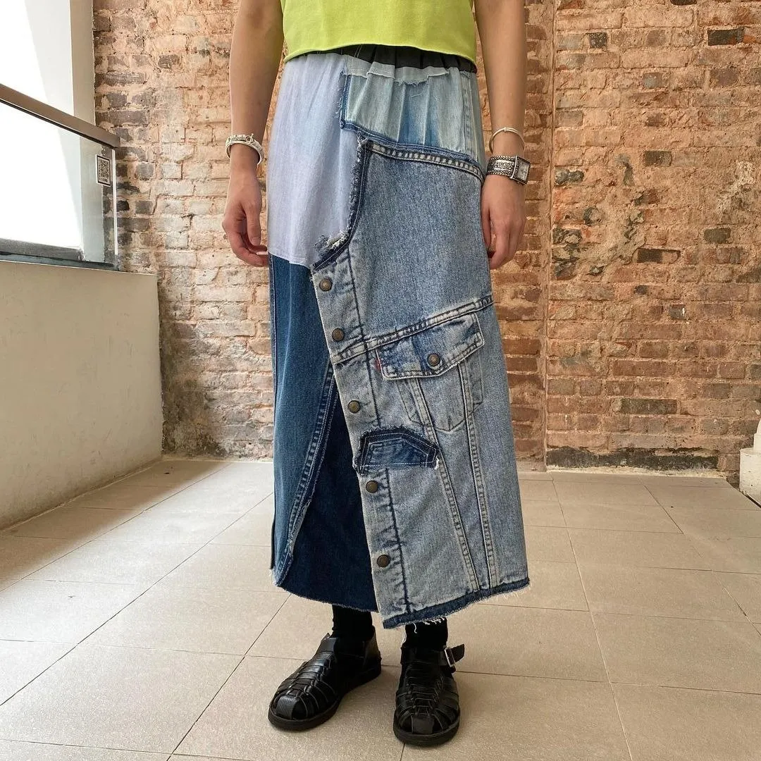 Reworked Denim Skirt