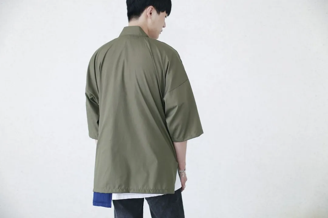 First Edition — Army Green Short-Sleeve Kimono