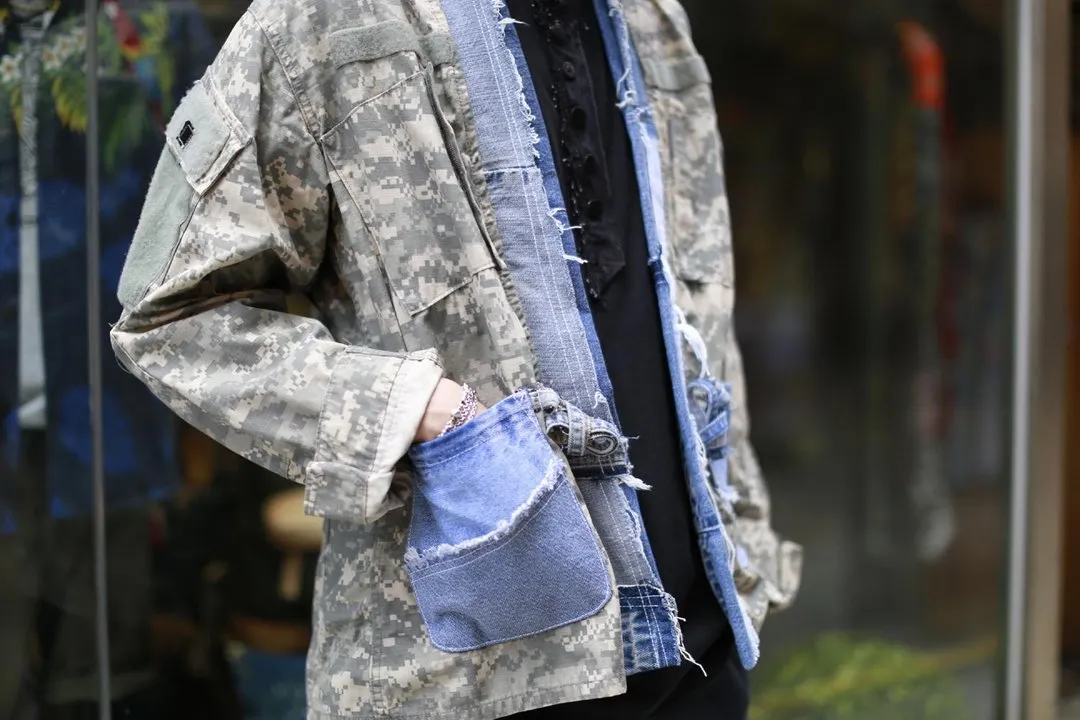 First Edition — Digital-Print Army Shirt Kimono