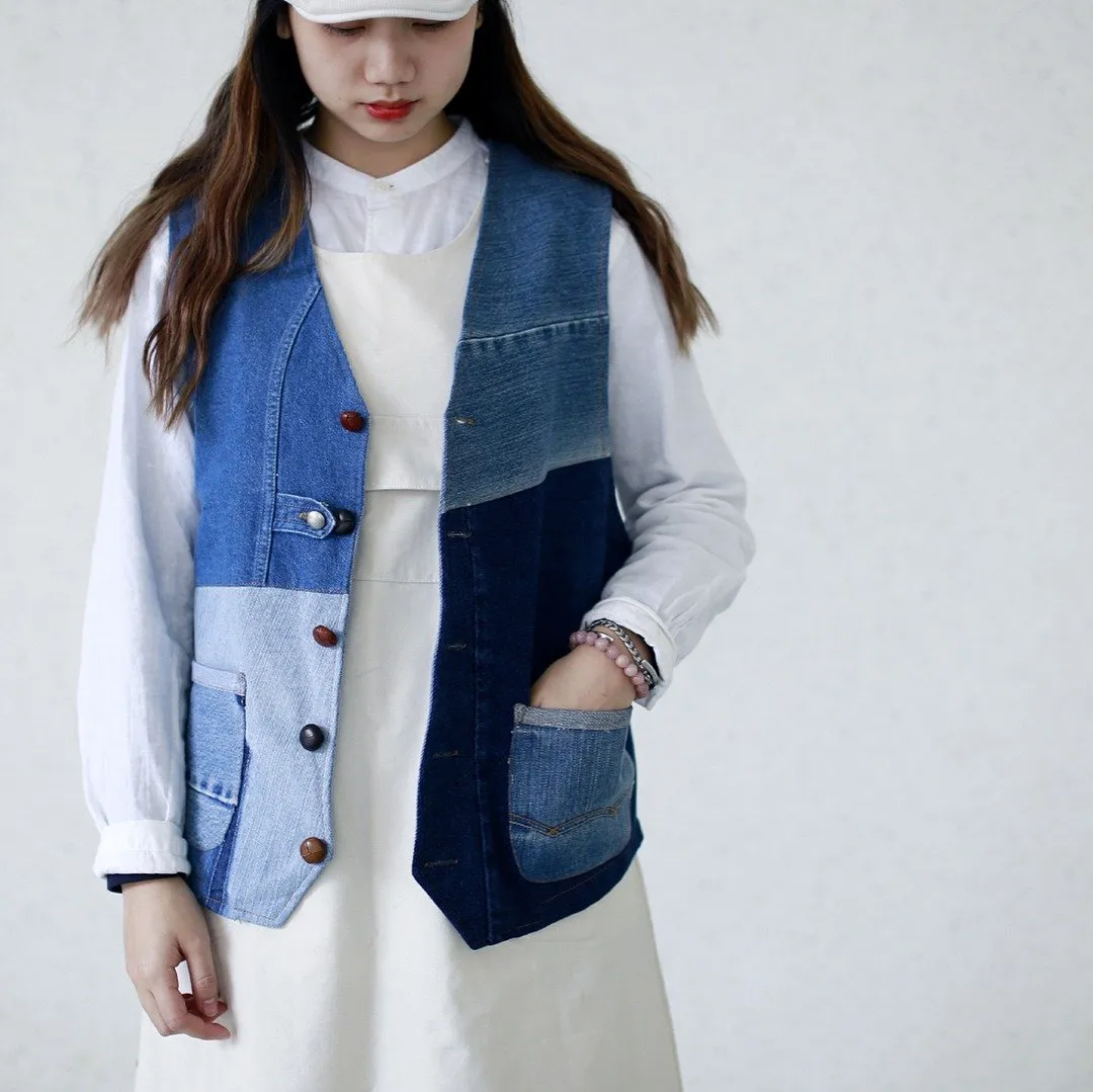 Reworked Denim Vest