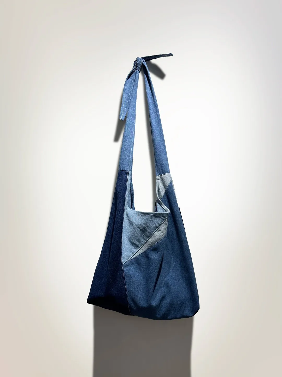First Edition — Denim Long Crossbody Tote