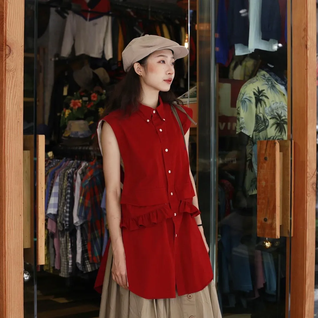First Edition — Backless Polo Crop Vest