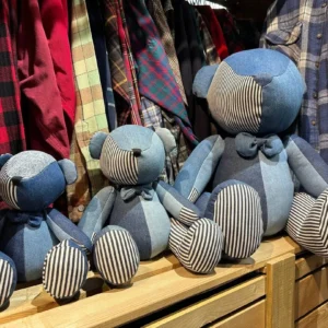 First Edition — Denim Patchwork Teddy Bear