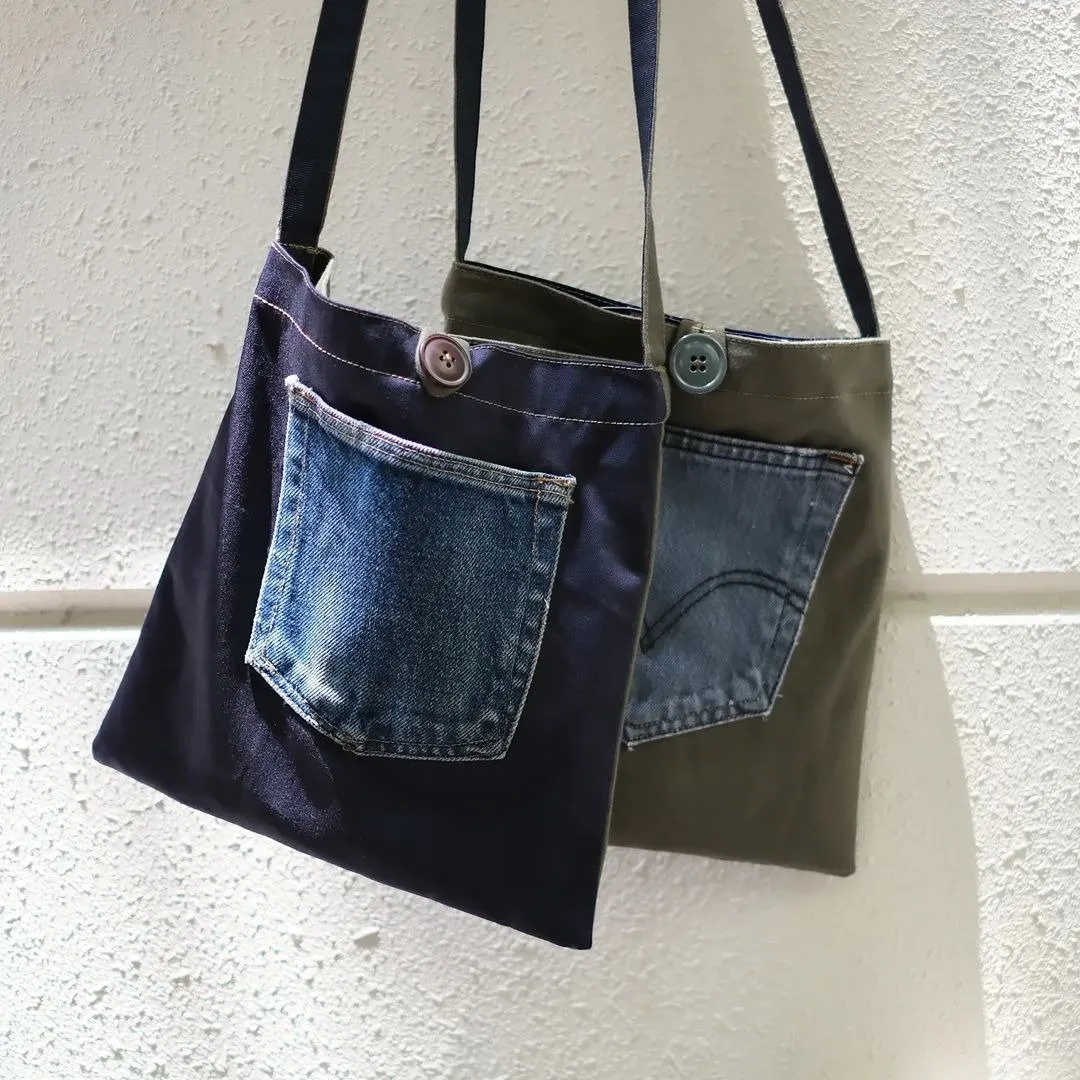 Jeans Pocket Crossbody — Two-Tone