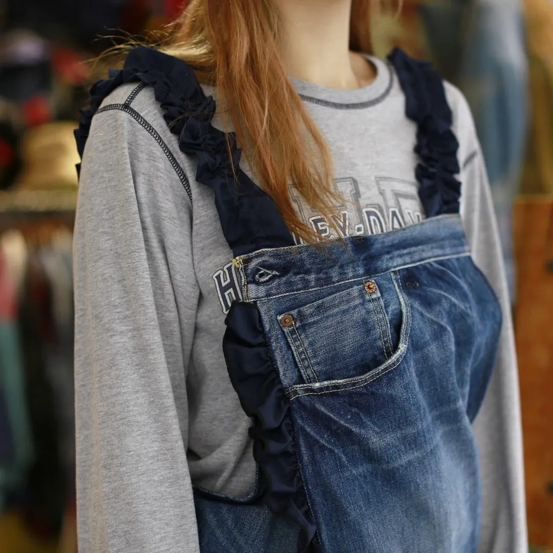 First Edition — Reworked Jeans Bib Dress