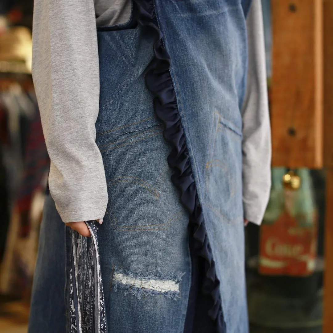 First Edition — Reworked Jeans Bib Dress