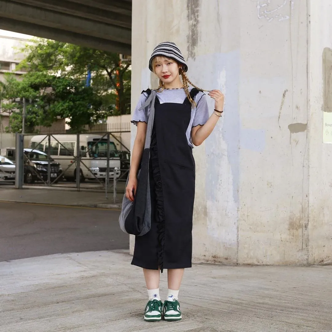 First Edition — Reworked Jeans Bib Dress